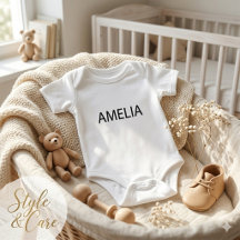 Body Personalizado com Nome para Bebê com Estilo