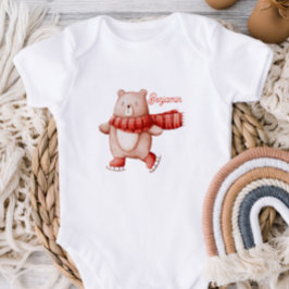Body Personalizado de Bebê para Férias de Inverno