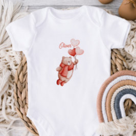 Body Personalizado para Bebê com um Teddy em Aquar