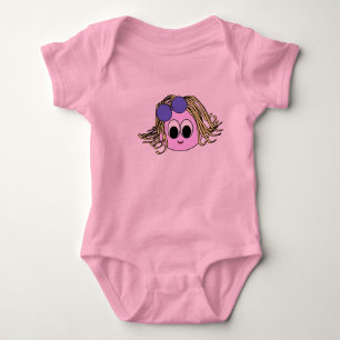Body Rosa de Polvo do Verão para Bebê