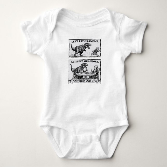 Body Singlet Divertido para Bebê - “Vamos Comer, V (Frente)