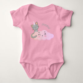 body unicat cloud meow bodysuits para bebê