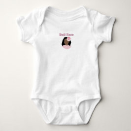 Bodysuit de camiseta rosto de boneca
