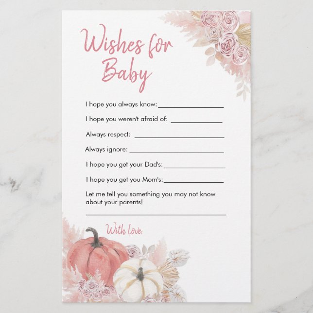 Boêmia Cai no Amor Pumpkin Deseja Bebê (Frente)