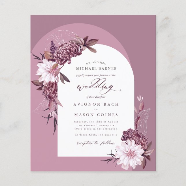 Boêmia - Lavanda Inglesa Fall Arch Budget Casament (Frente)