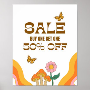 BOGO a 50% de Sinal de Venda, Poster de Venda a Re