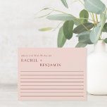 Bohemain Earth Colors Wedice Advice & Good Wish<br><div class="desc">Cartões de conselho de casamento simples e limpos.</div>