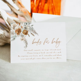 BOHEME Boho Terracotta Livros Florais para Cartão