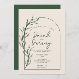 Bohemian Arch Evergreen Wedding | Convite