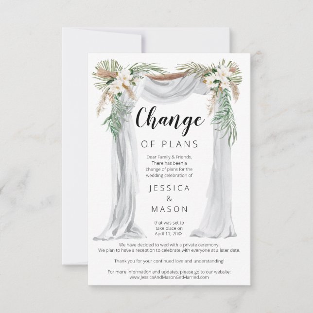 Bohemian Arch Wedding Adiou Anúncio (Frente)