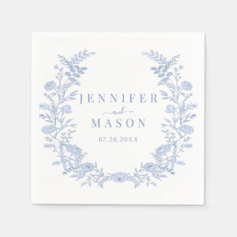 Bohemian azul floral papel de banho guardanapos