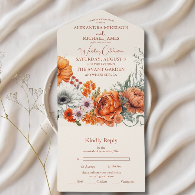 Bohemian Chic Floral Terracotta Wedding (Criador carregado)