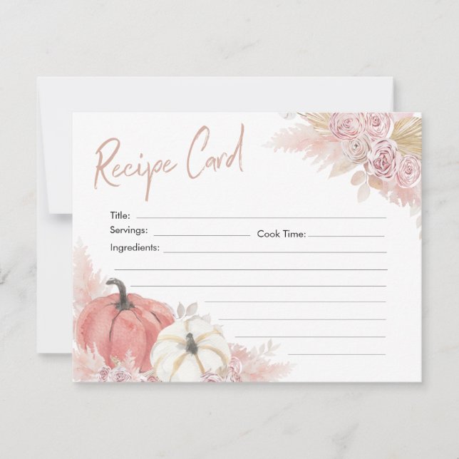 Bohemian Fall in Love Pumpkin Recebe Cartão (Frente)