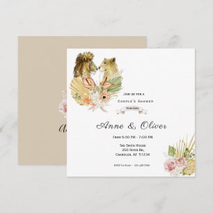 Bohemian Floral Safari Convite Para Casamento