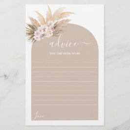 Bohemian Pampas Grass Advice para a Mãe Ser Cartei