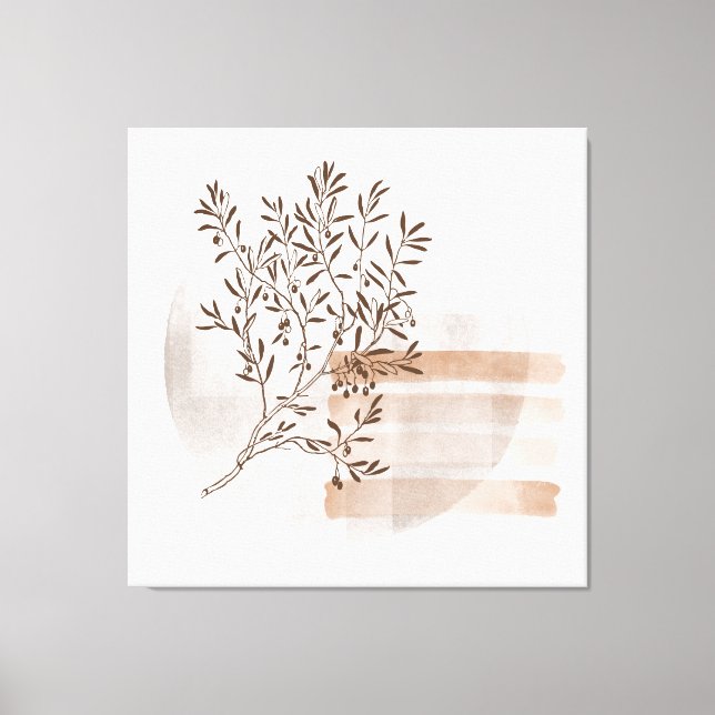 Bohemian Style Abstrato Floral Art Canvas (Frente)