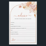 Bohemian Terracota Advice para o Cartão Bride<br><div class="desc">O conselho do Bohemian Terracota para o cartão da noiva</div>