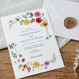 Bohemian Wedding Floral Convite