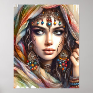*~* Boho 4 A100 Poster de Mulher Gypsy Psicica