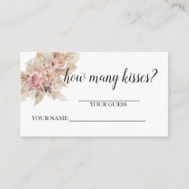 Boho adivinha quantos beijos de cartão