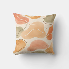 Boho Almofada de Forma Orgânica Abstrata - Terraco