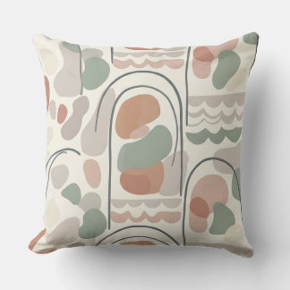 Boho Almofada de Forma Orgânica Abstrata - Terraco