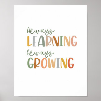 Boho aprende sempre a crescer Poster
