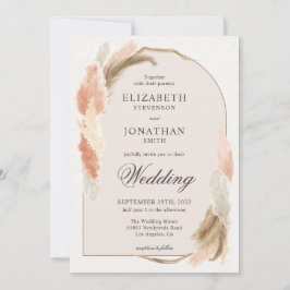 Boho arca pampas herança convite de casamento mode