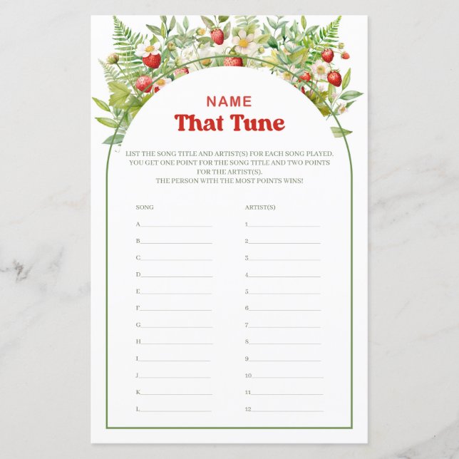 Boho Arch Berry Sweet Nome Aquele Jogo De Ajuste (Frente)