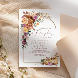 Boho Arch Doce Pequeno Chá de fraldas de Abóbora