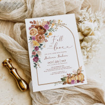 Boho Arch Pumpkin cai no Chá de panela do Amor