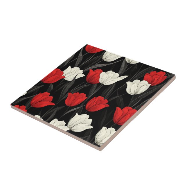 Boho Art Tulip Azulejos Cerâmicos Para Pavimento I (Lateral)