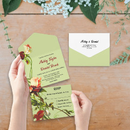 Boho Autumn Sage Green Fall Floral Weding