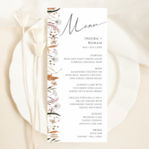 Boho Autumn Wildflower   Menu Janto Casamento