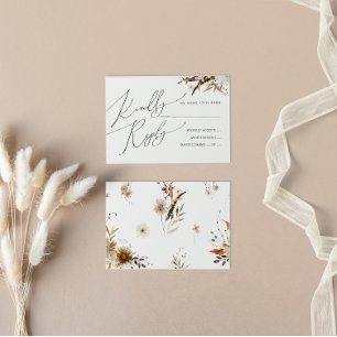 Boho Autumn Wildflower Placa RSVP