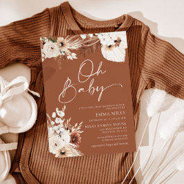 Boho baby Chá de fraldas Convite Oh Baby