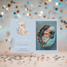 Boho bebê ursinho Aniversário Convite