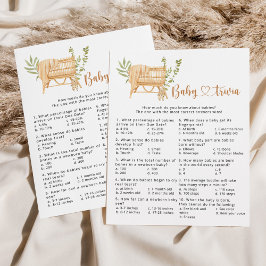 Boho bersery Baby trivia jogo de chá de fraldas