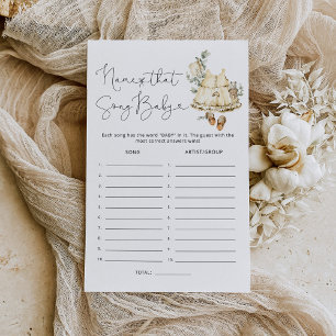 Boho bersery Name, esse jogo de chá de fraldas de