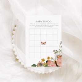 Boho Bloom Primavera Wildflower Baby Bingo Game