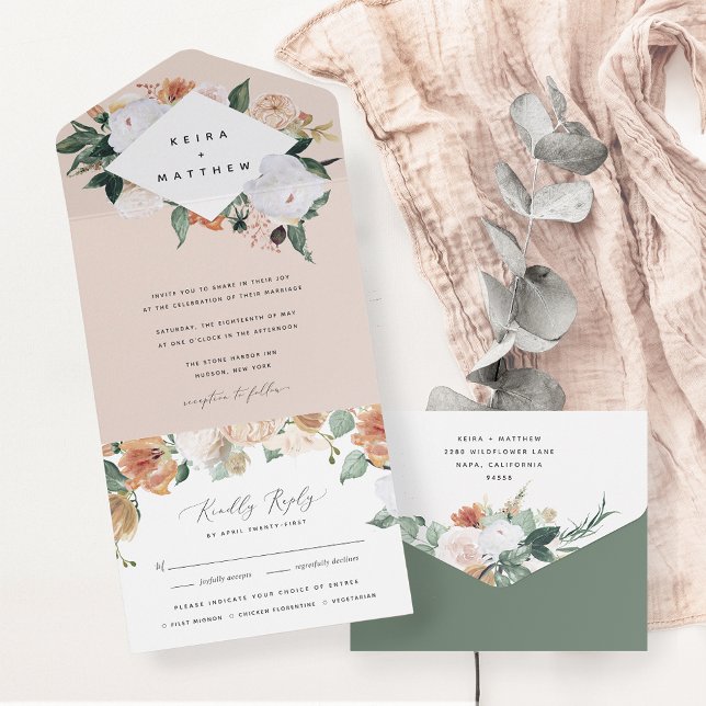 Boho Blooms | Casamento Floral Geométrico Moderno (Criador carregado)