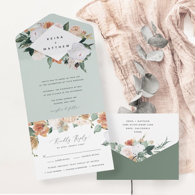 Boho Blooms | Casamento Floral Geométrico Moderno (Criador carregado)