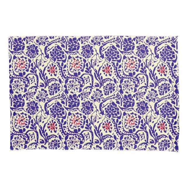Boho Blue Abstrato Floral (Frente)