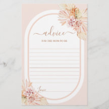 Boho Blush Desert Advise para a mamãe ficar com ca