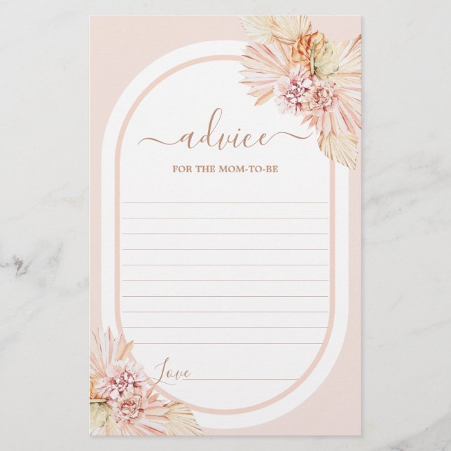 Boho Blush Desert Advise para a mamãe ficar com ca (Frente)