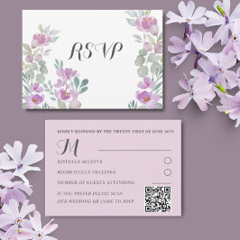 Boho Blush Floral Pink Eucalyptus Weding RSVP