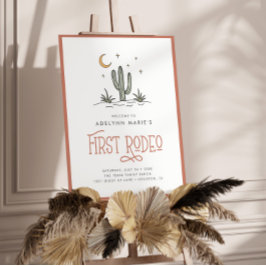 Boho Blush Modern Girls First Rodeo primeiro anive