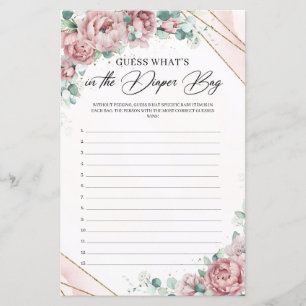  Boho blush rosas adivinham o que há na Fralda Ba