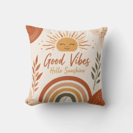 Boho Boas Vibrações Olá Sol Almofada