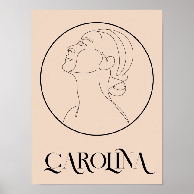 Boho Bohemian Abstrato Minimesyle Poster (Frente)